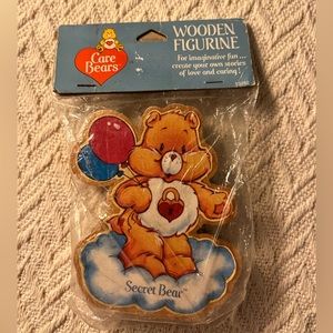 Vintage Care Bears Secret Bear Wood Figurine, 80s Care Bears Toy, 80s Nostalgia